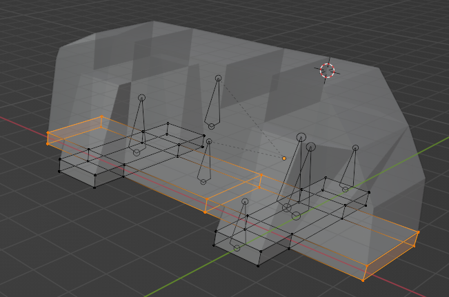 longitudinal vertices of the chassis, except the ones closer to axles